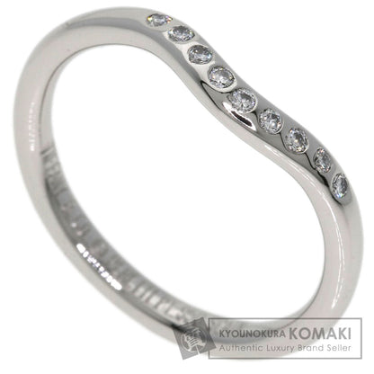 TIFFANY&Co. Curved band Diamond Ring Platinum PT950 Ladies [Used]