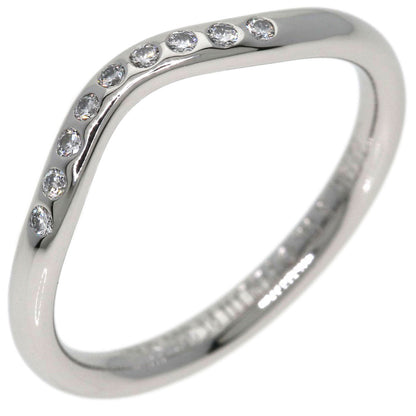 TIFFANY&Co. Curved band Diamond Ring Platinum PT950 Ladies [Used]