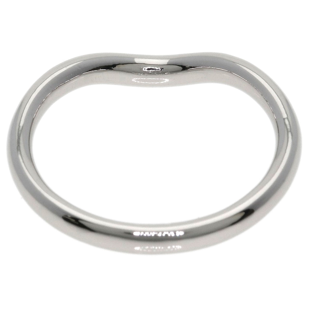 TIFFANY&Co. Curved band Diamond Ring Platinum PT950 Ladies [Used]