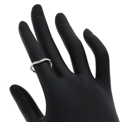 TIFFANY&Co. Curved band Diamond Ring Platinum PT950 Ladies [Used]