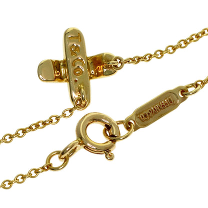 TIFFANY&Co. Cross-stitch Necklace K18 Yellow Gold Ladies [Used]