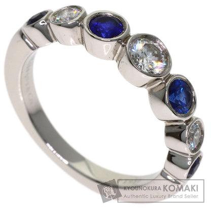 TIFFANY&Co. Jazz Graduated Diamond Sapphire Ring Platinum PT950 Ladies [Used]