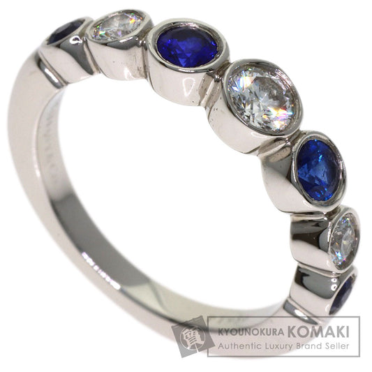 TIFFANY&Co. Jazz Graduated Diamond Sapphire Ring Platinum PT950 Ladies [Used]