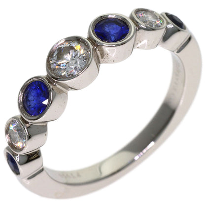 TIFFANY&Co. Jazz Graduated Diamond Sapphire Ring Platinum PT950 Ladies [Used]