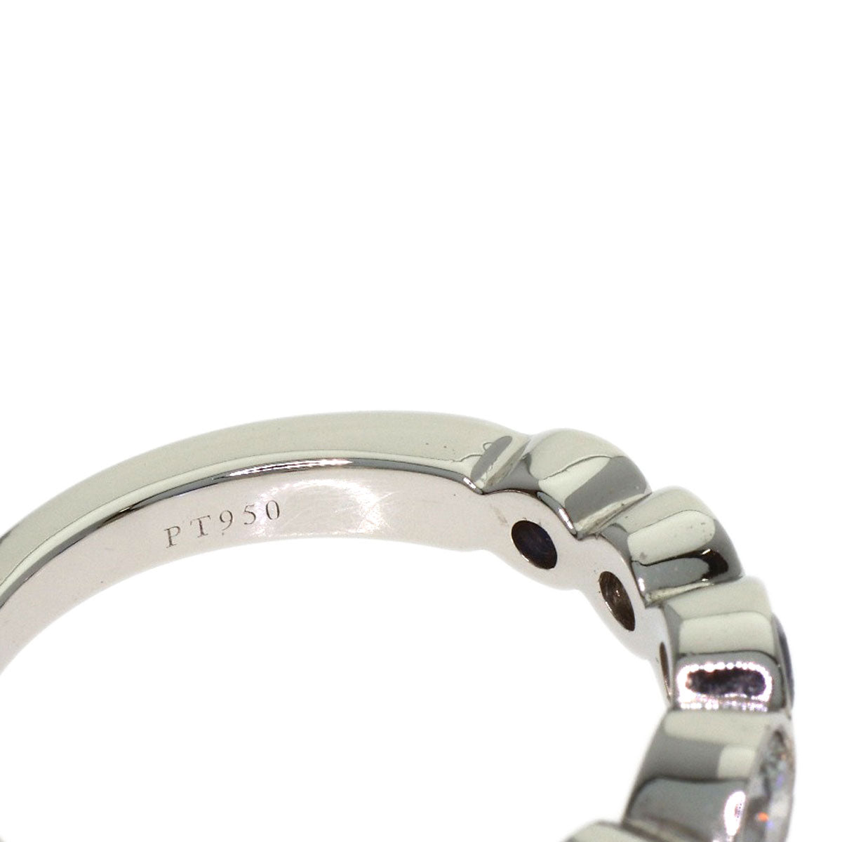 TIFFANY&Co. Jazz Graduated Diamond Sapphire Ring Platinum PT950 Ladies [Used]