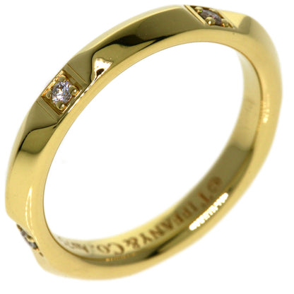 TIFFANY&Co. True Band 5P Diamond Ring K18 Yellow Gold Ladies [Used]