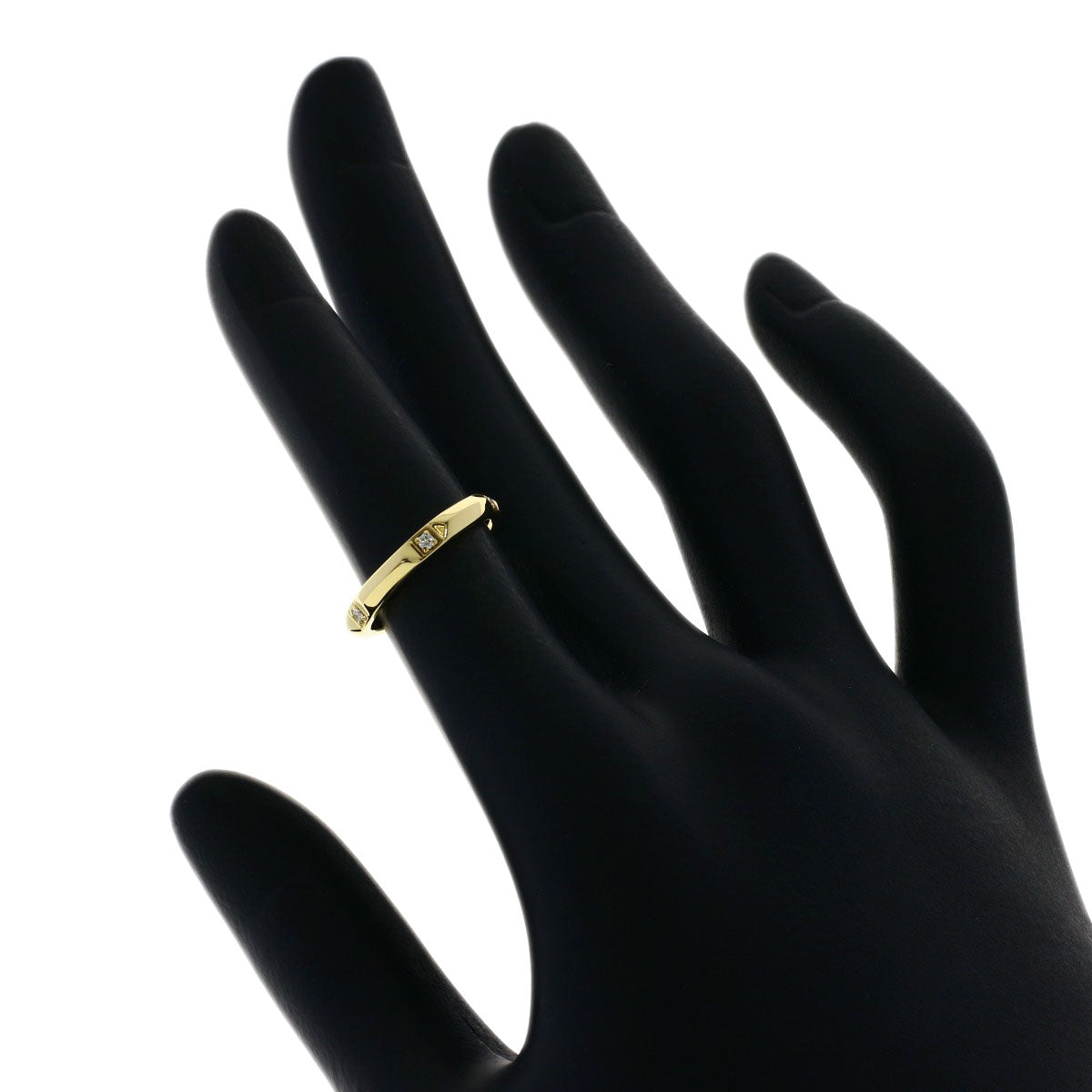 TIFFANY&Co. True Band 5P Diamond Ring K18 Yellow Gold Ladies [Used]