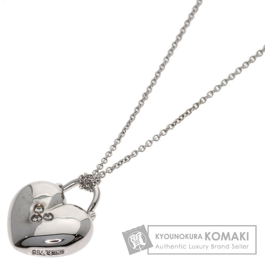 TIFFANY&Co. Sentimental Heart Rock Diamond Necklace K18 White Gold Ladies [Used]