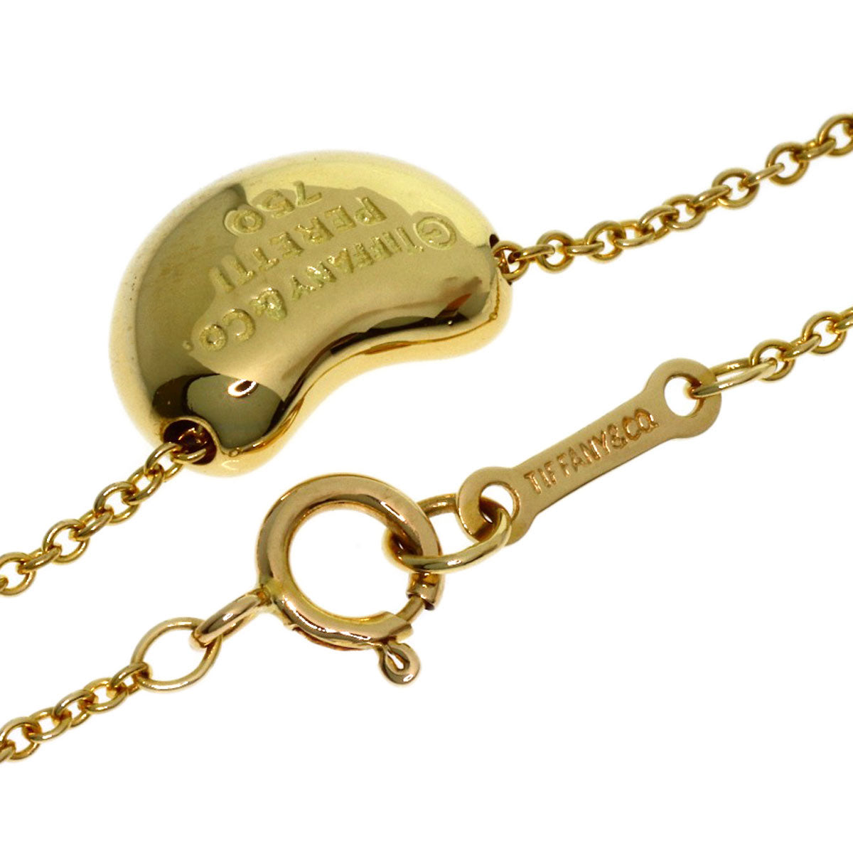 TIFFANY&Co. Bean Necklace K18 Yellow Gold Ladies [Used]