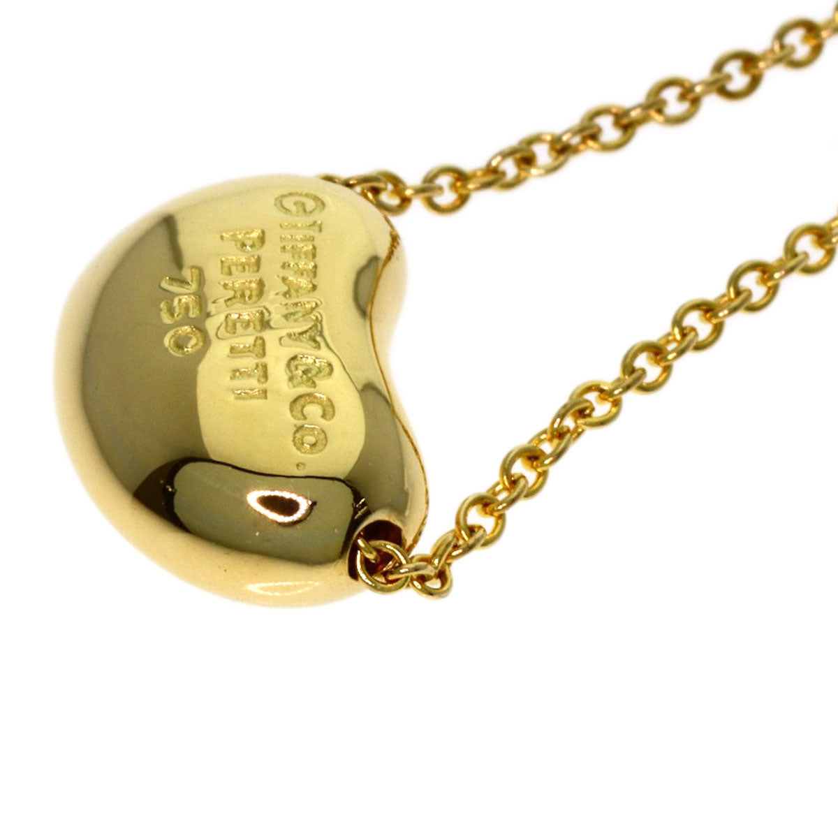 TIFFANY&Co. Bean Necklace K18 Yellow Gold Ladies [Used]