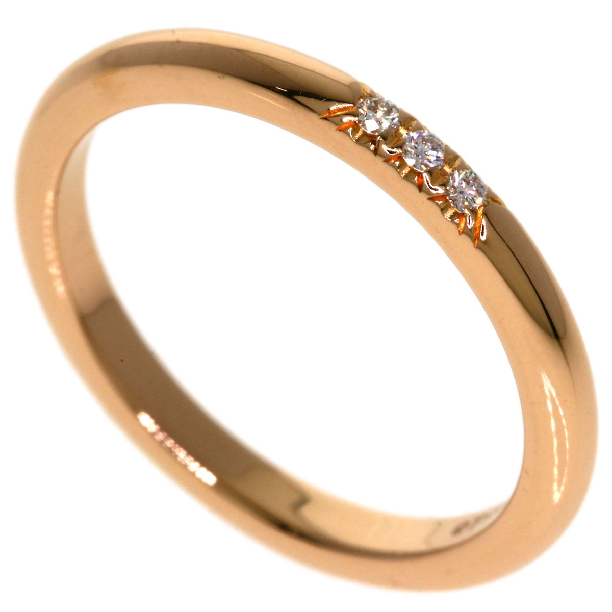 TIFFANY&Co. Forever 3P Diamond Ring K18 Pink Gold Ladies [Used]