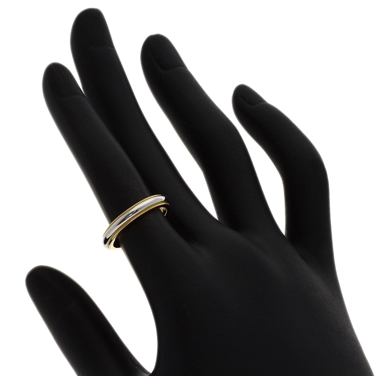 TIFFANY&Co. Milgrain Ring K18 Yellow Gold PT950Ladies [Used]