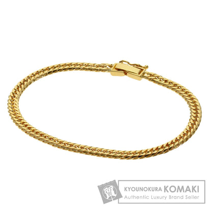 Curb chain Kihei W6 side Bracelet K18 Yellow Gold 10.2g　Ladies
