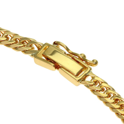 Curb chain Kihei W6 side Bracelet K18 Yellow Gold 10.2g　Ladies