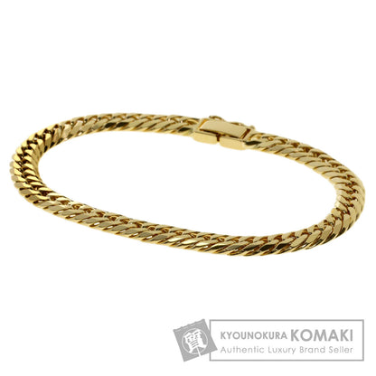 Curb chain Kihei W6 side Bracelet K18 Yellow Gold 20g　mens