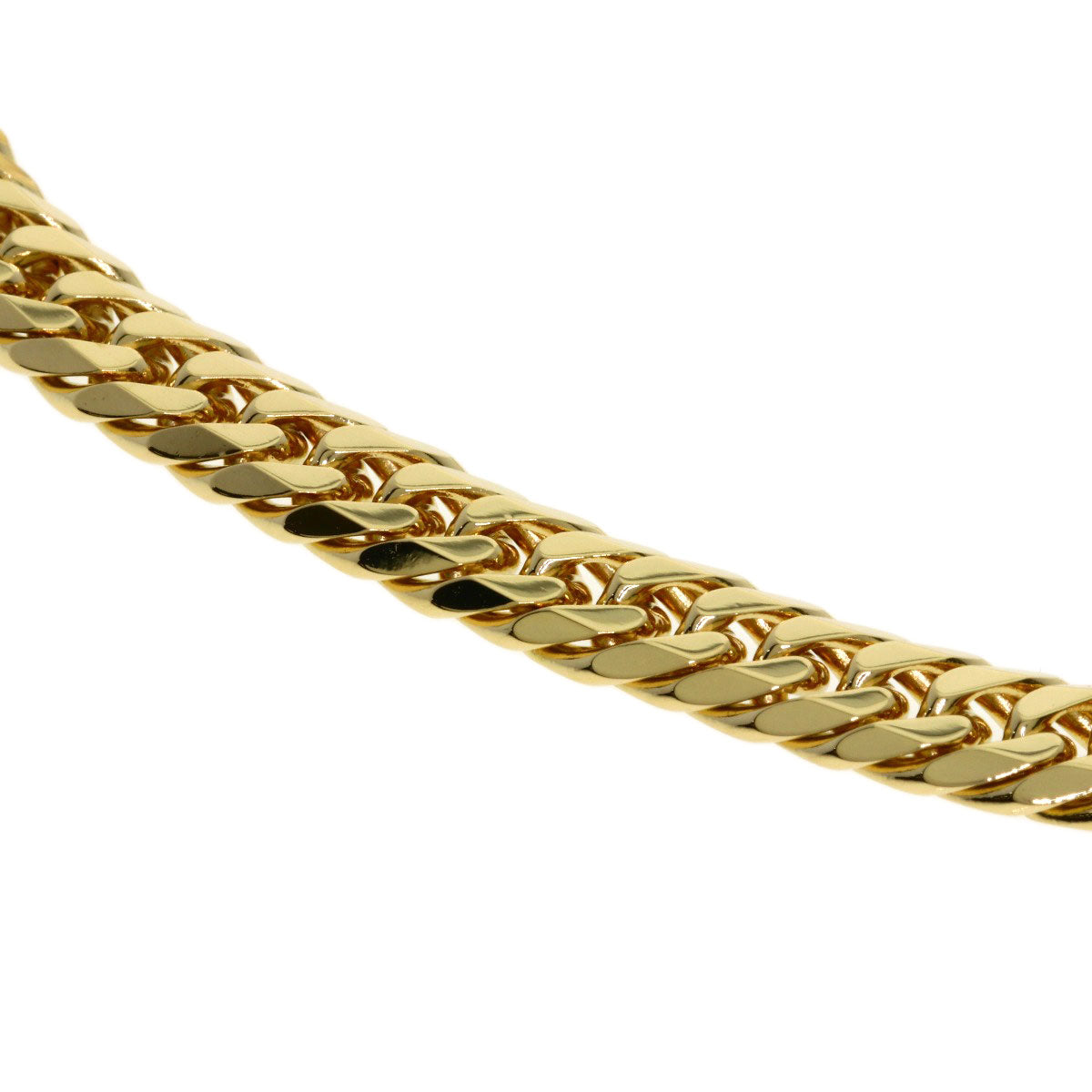 Curb chain Kihei W6 side Bracelet K18 Yellow Gold 20g　mens