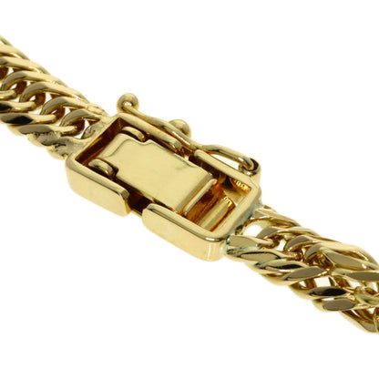 Curb chain, triple 8-sided. Bracelet K18 Yellow Gold 10.4g　mens