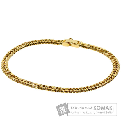 Curb chain Kihei W6 side Bracelet K18 Yellow Gold 10g　Ladies
