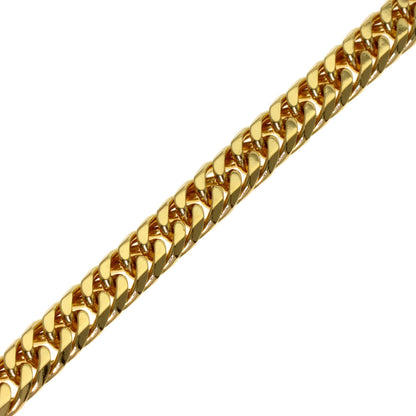 Curb chain Kihei W6 side Bracelet K18 Yellow Gold 10g　Ladies