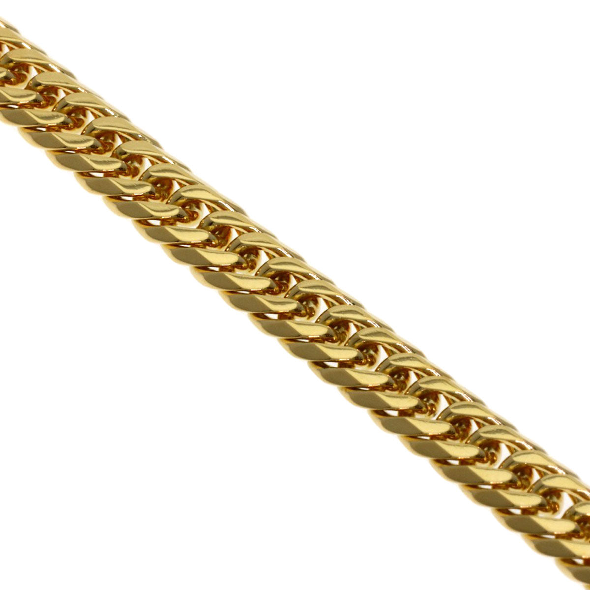 Curb chain Kihei W6 side Bracelet K18 Yellow Gold 10g　Ladies