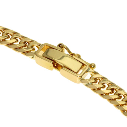 Curb chain Kihei W6 side Bracelet K18 Yellow Gold 10g　Ladies