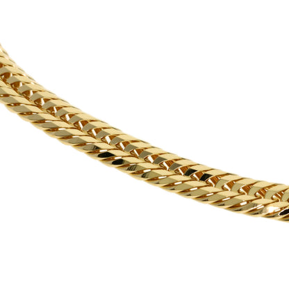 Curb chain, triple 8-sided. Bracelet K18 Yellow Gold 10.8g　mens