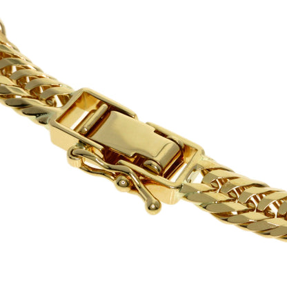 Curb chain, triple 8-sided. Bracelet K18 Yellow Gold 10.8g　mens