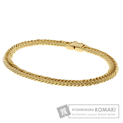 Curb chain, triple 10-sided. Bracelet K18 Yellow Gold 20g　mens