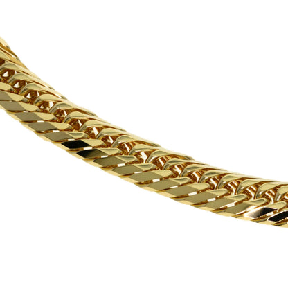 Curb chain, triple 10-sided. Bracelet K18 Yellow Gold 20g　mens