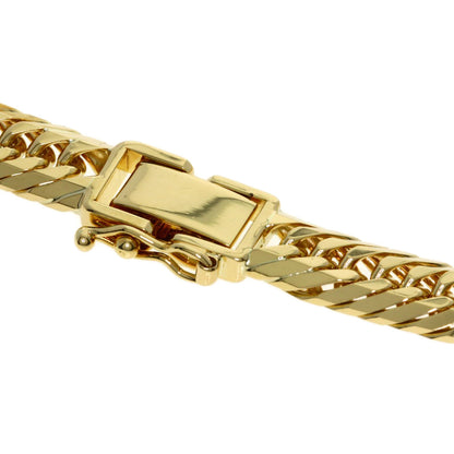 Curb chain, triple 10-sided. Bracelet K18 Yellow Gold 20g　mens