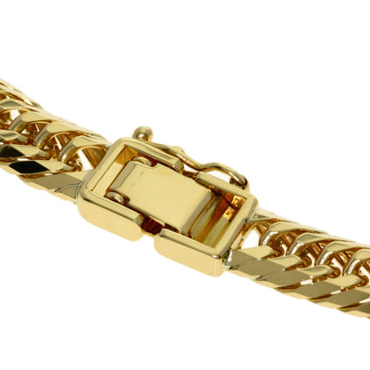 Curb chain, triple 10-sided. Bracelet K18 Yellow Gold 20g　mens