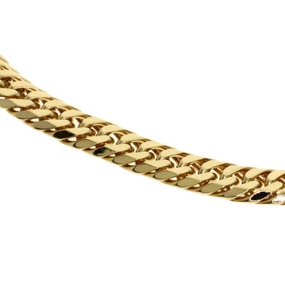 Curb chain Kihei W6 side Bracelet K18 Yellow Gold 20.4g　mens