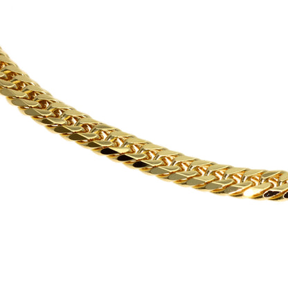 Curb chain Kihei W6 side Bracelet K18 Yellow Gold 10.2g　mens