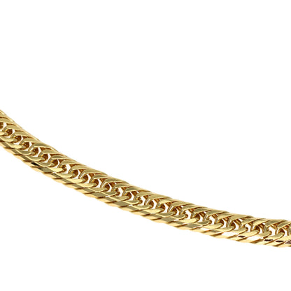 Curb chain, triple 8-sided. Bracelet K18 Yellow Gold 5g　Ladies