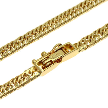 Curb chain, triple 8-sided. Bracelet K18 Yellow Gold 5g　Ladies