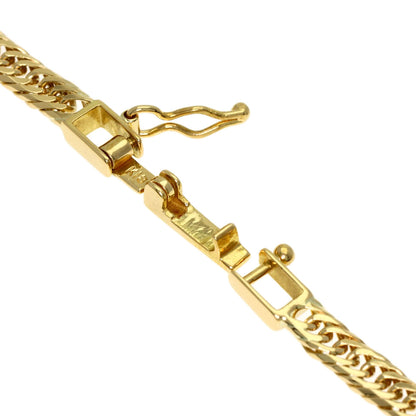 Curb chain, triple 8-sided. Bracelet K18 Yellow Gold 5g　Ladies