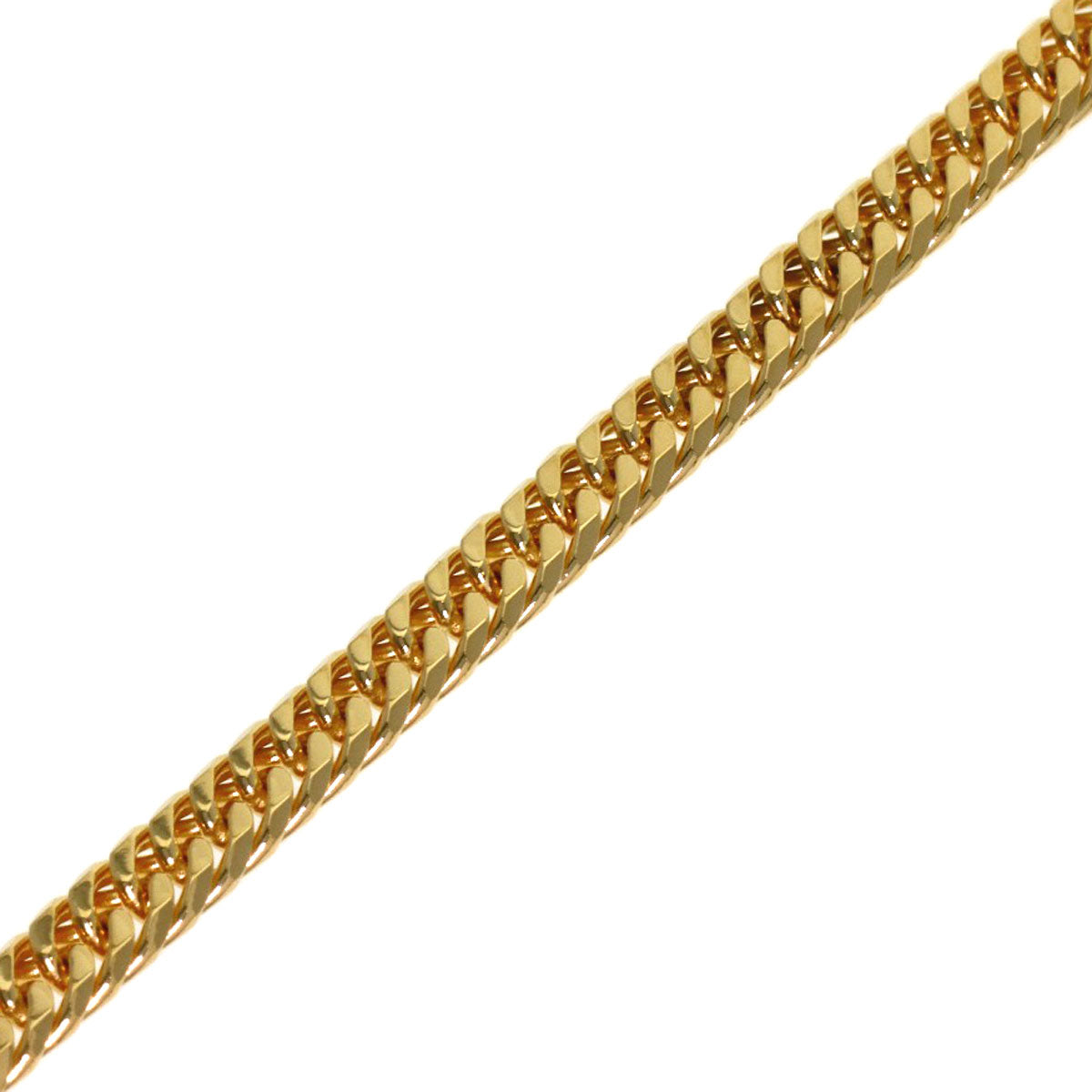 Curb chain Kihei W6 side Bracelet K18 Yellow Gold 10g　Ladies