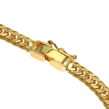 Curb chain Kihei W6 side Bracelet K18 Yellow Gold 10g　Ladies