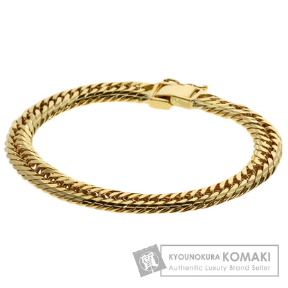 Curb chain, triple 10-sided. Bracelet K18 Yellow Gold 18.4g　Ladies