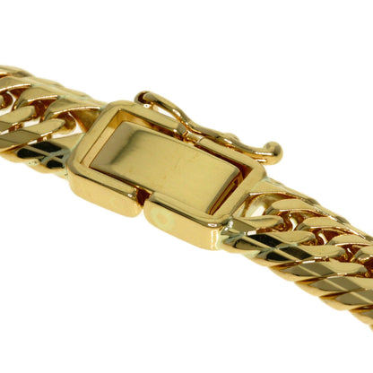 Curb chain, triple 10-sided. Bracelet K18 Yellow Gold 18.4g　Ladies