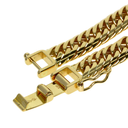 Curb chain, triple 10-sided. Bracelet K18 Yellow Gold 18.4g　Ladies