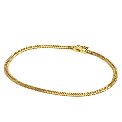 Curb chain, triple 8-sided. Bracelet K18 Yellow Gold 10.2g　mens
