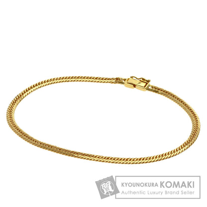 Curb chain, triple 8-sided. Bracelet K18 Yellow Gold 10.2g　mens