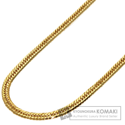 Curb chain, triple 8-sided. Necklace K18 Yellow Gold 10.2g　Ladies