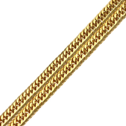 Curb chain, triple 8-sided. Necklace K18 Yellow Gold 10.2g　Ladies