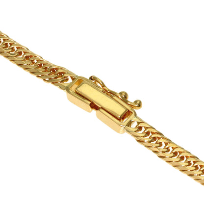 Curb chain, triple 8-sided. Necklace K18 Yellow Gold 10.2g　Ladies