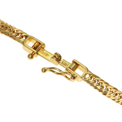 Curb chain, triple 8-sided. Necklace K18 Yellow Gold 10.2g　Ladies