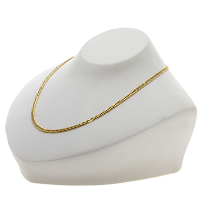 Curb chain, triple 8-sided. Necklace K18 Yellow Gold 10.2g　Ladies