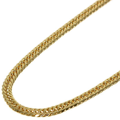 Curb chain Kihei W6 side Necklace K18 Yellow Gold 10g　mens