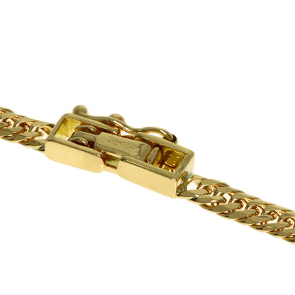 Curb chain Kihei W6 side Necklace K18 Yellow Gold 10g　mens